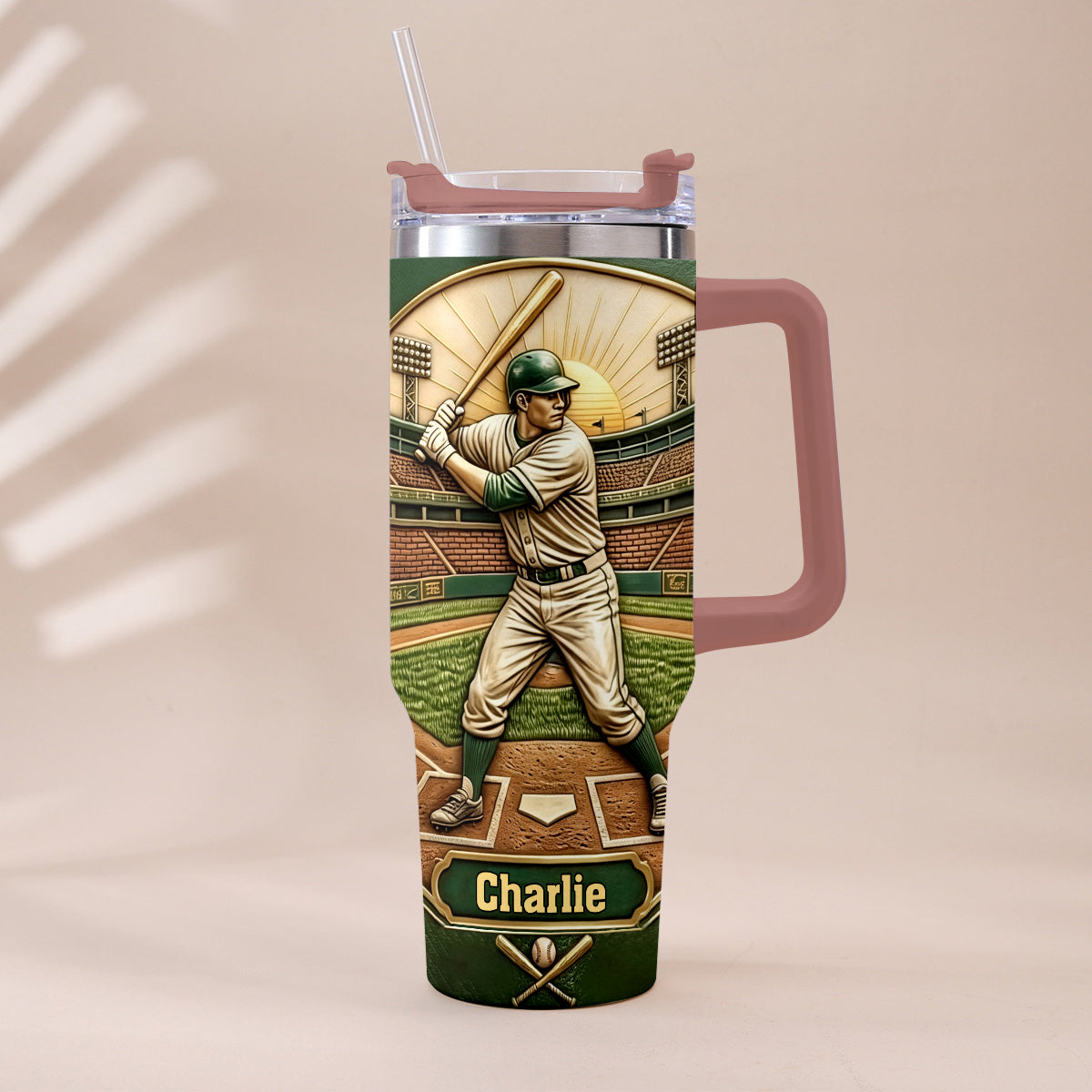 Wir haben den besten Papa gefangen - Personalisierter Baseball-Becher mit Griff