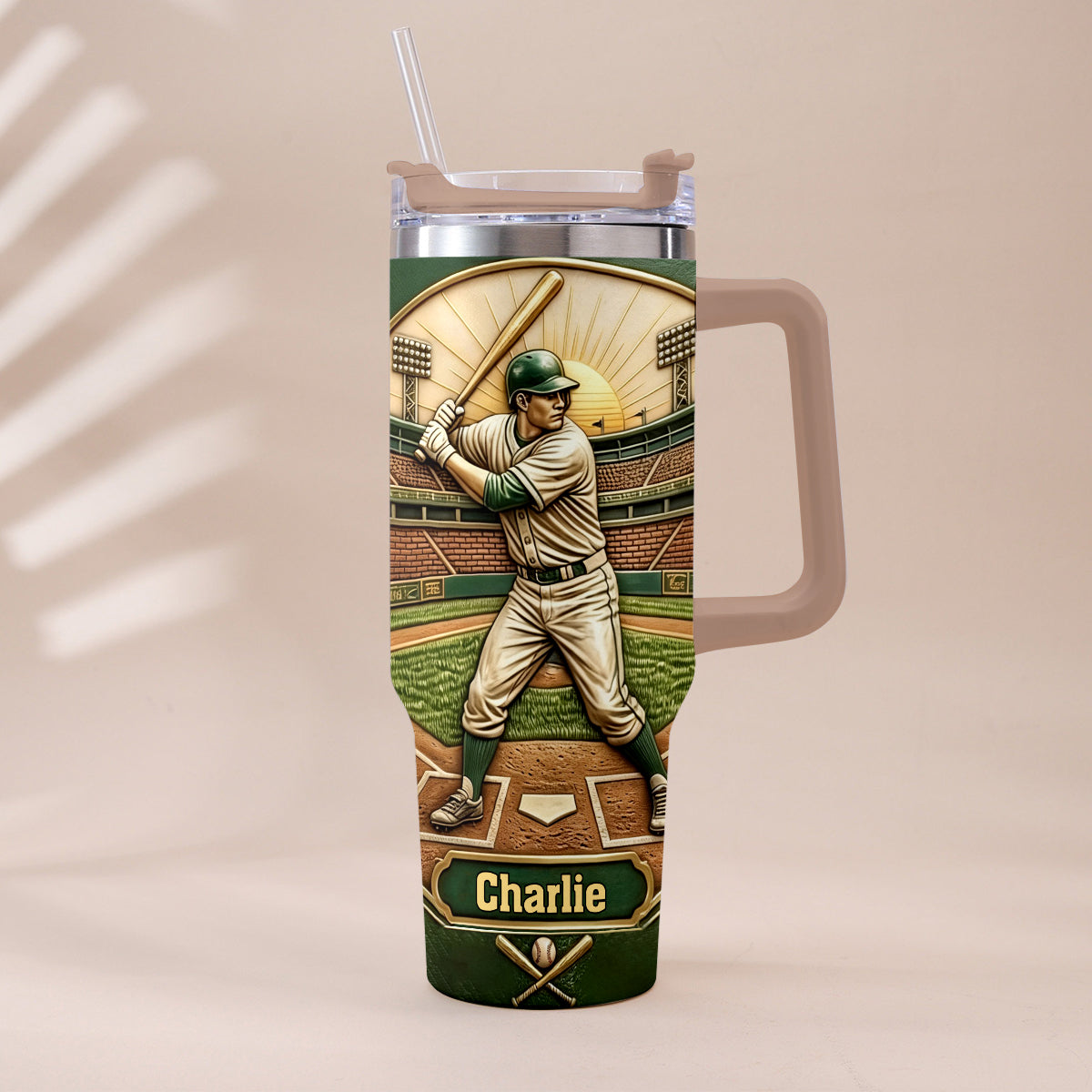 Wir haben den besten Papa gefangen - Personalisierter Baseball-Becher mit Griff