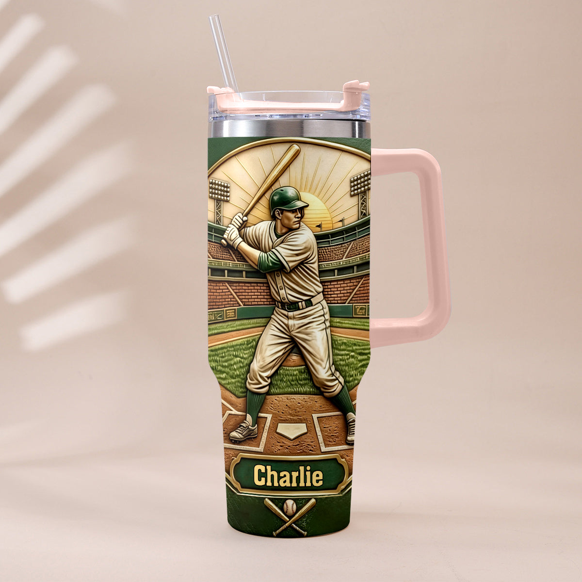 Wir haben den besten Papa gefangen - Personalisierter Baseball-Becher mit Griff