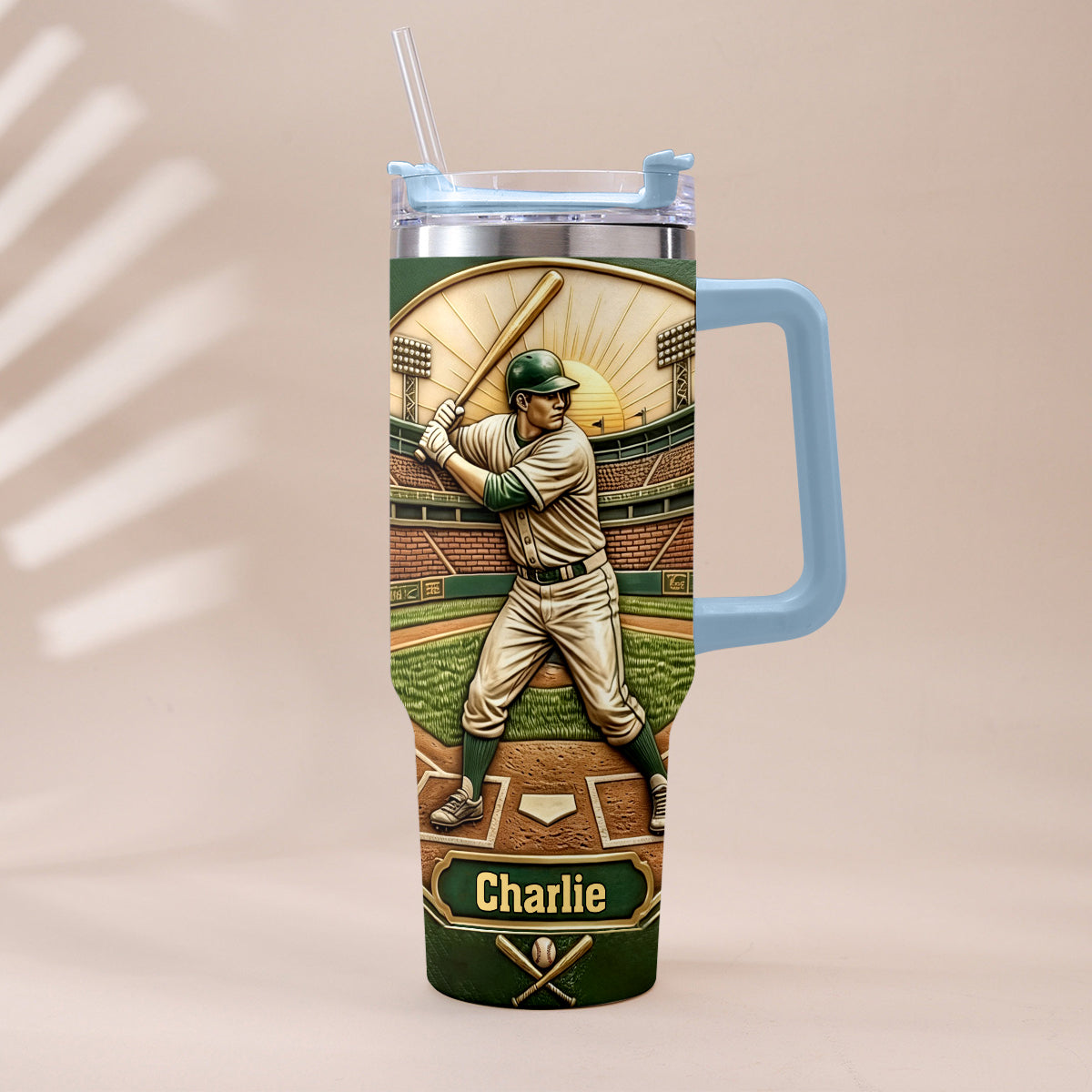 Wir haben den besten Papa gefangen - Personalisierter Baseball-Becher mit Griff