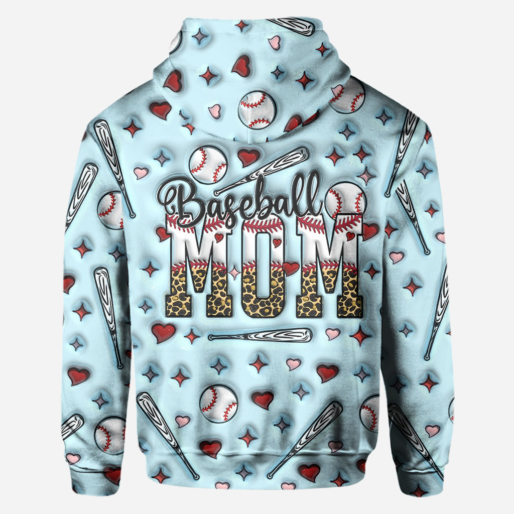 Baseball-Mama – Personalisiertes Baseball-Shirt mit Allover-Print