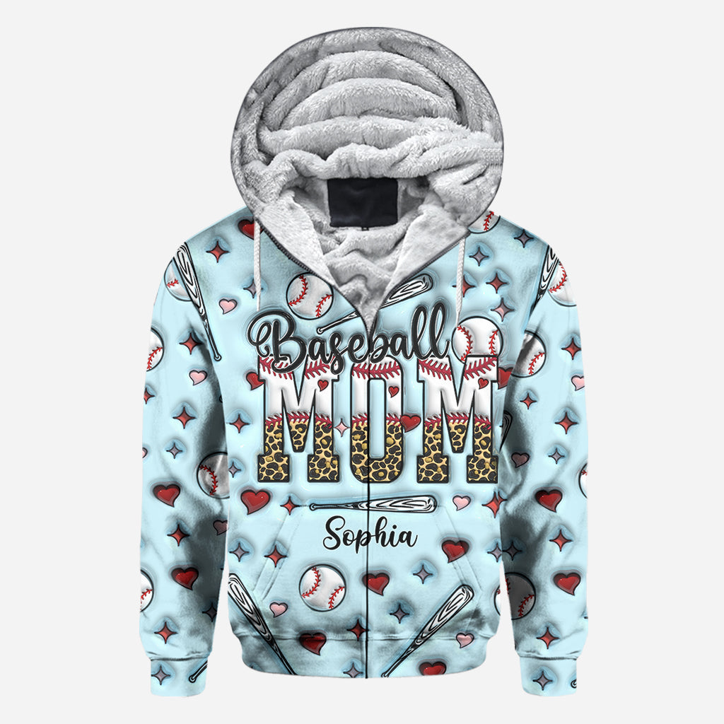 Baseball-Mama – Personalisiertes Baseball-Shirt mit Allover-Print