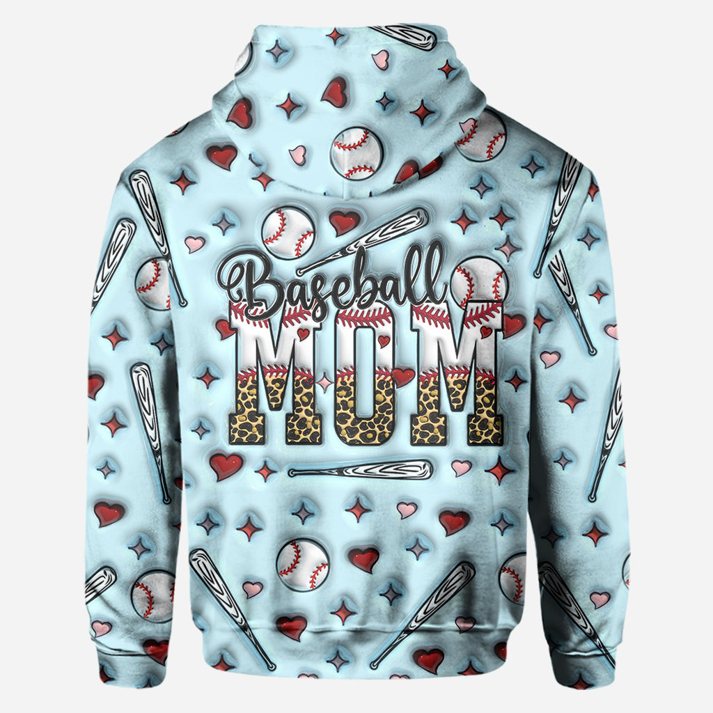 Baseball-Mama – Personalisiertes Baseball-Shirt mit Allover-Print