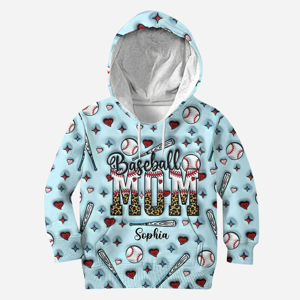 Baseball-Mama – Personalisiertes Baseball-Shirt mit Allover-Print