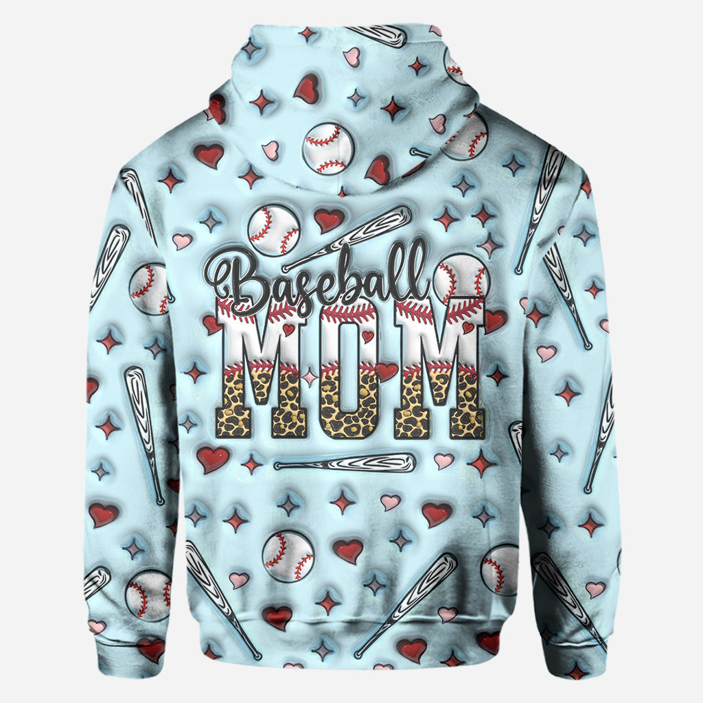 Baseball-Mama – Personalisiertes Baseball-Shirt mit Allover-Print