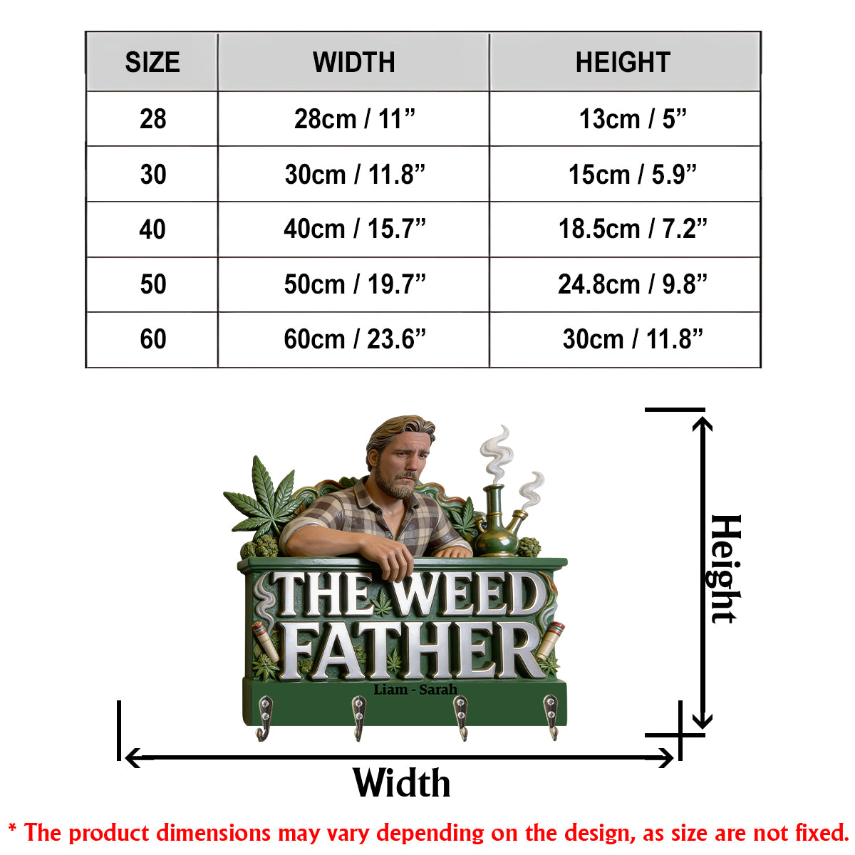 Personalisierter Foto - Individueller Weed Hängeregal