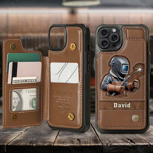 Strong Ones Become Welder - Personalized Welder Wallet Phone Case