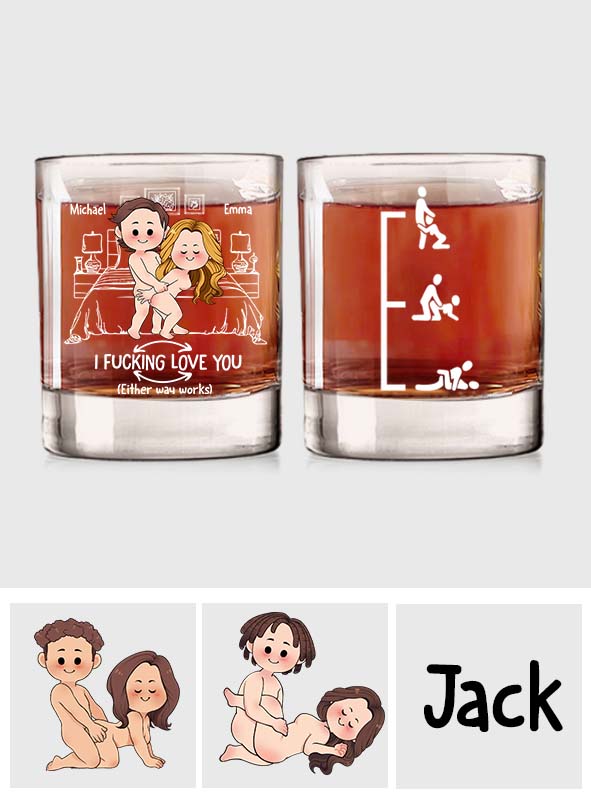 Naughty Couple - Personalized Couple Whiskey Glass