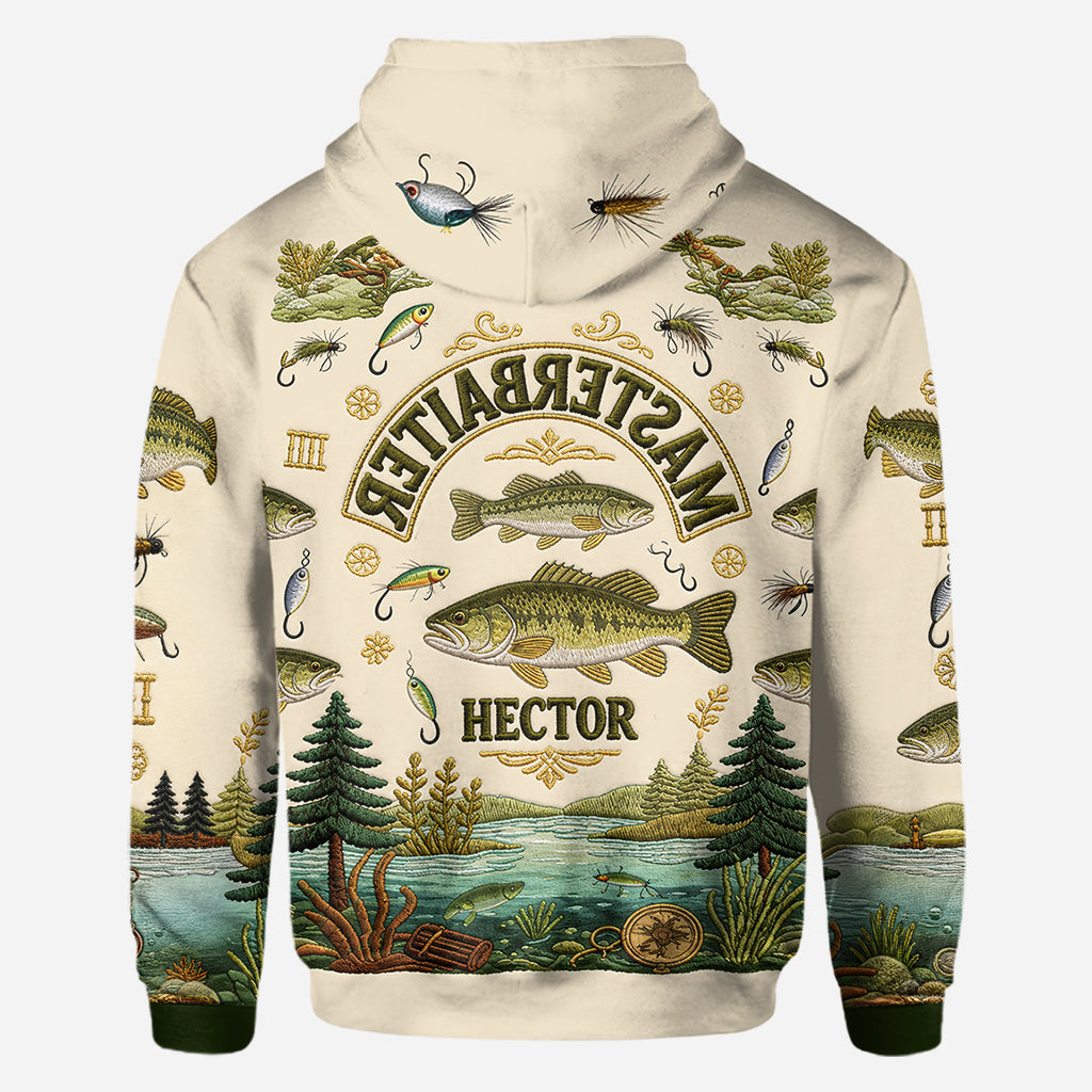 Masterbaiter Upside Down Text Fishing Lovers Gift - Personalized Fishing All Over Shirt