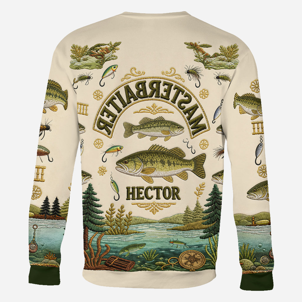 Masterbaiter Upside Down Text Fishing Lovers Gift - Personalized Fishing All Over Shirt