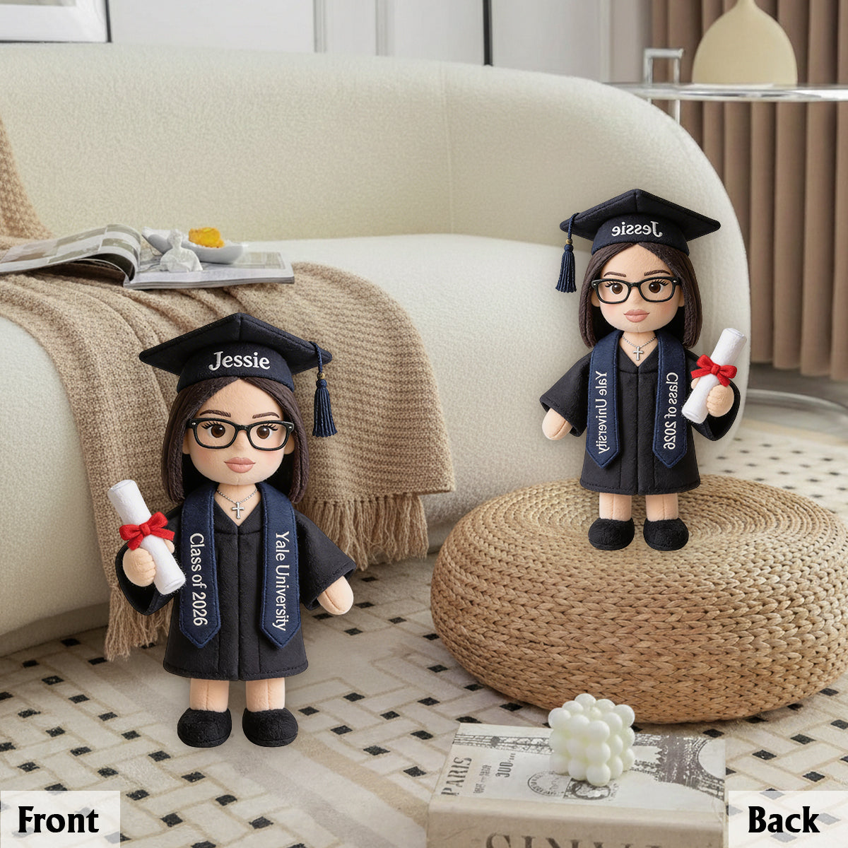 Senior Class of 2026 Gift - Personalized Graduation Premium Faux Fur Pillow