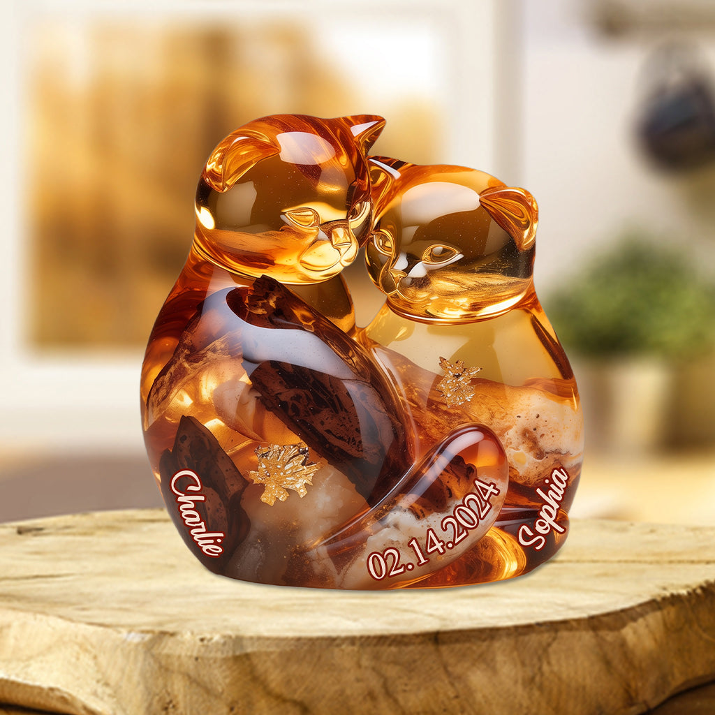 Für immer Liebe – Personalisierte Acrylplakette in individueller Form für Paare