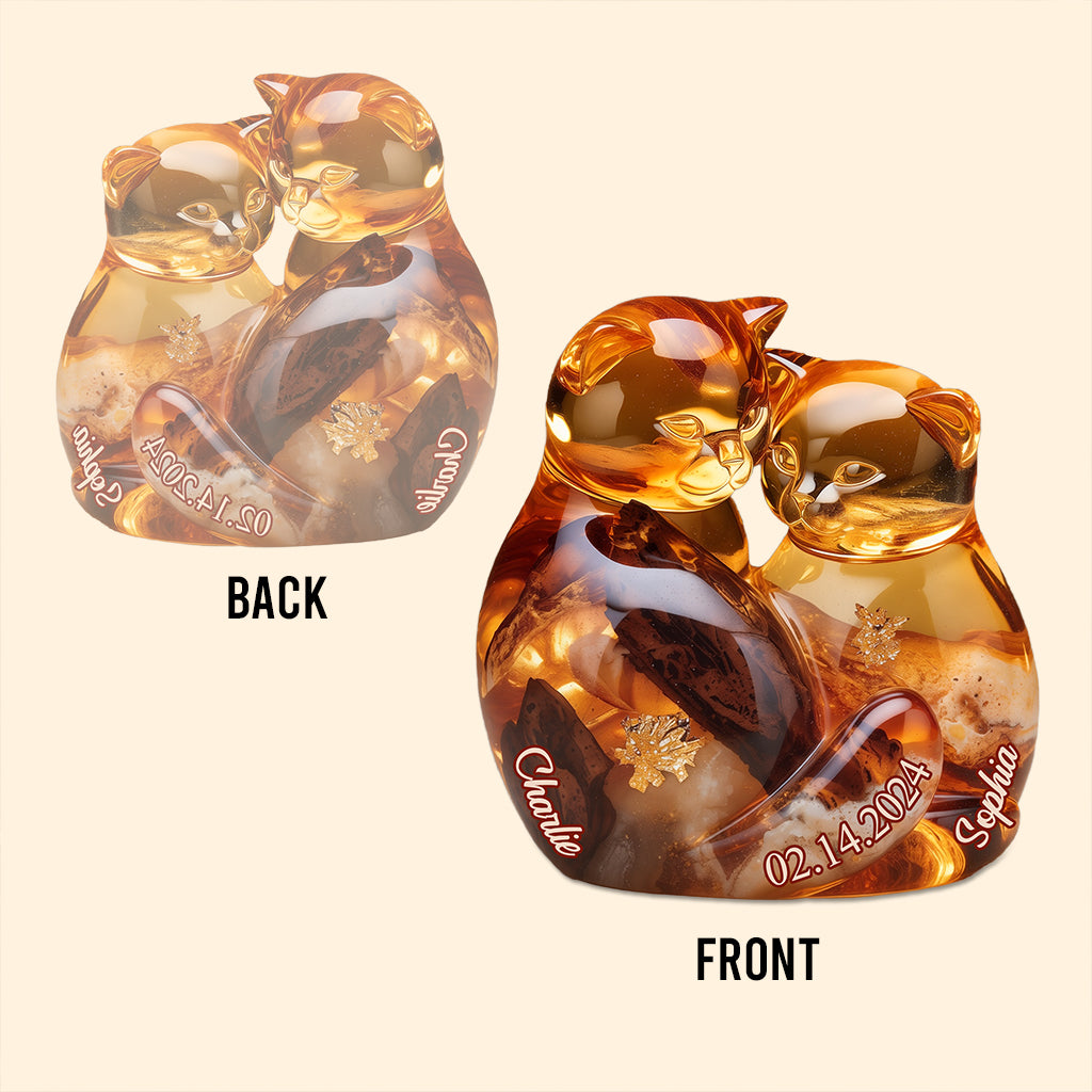 Für immer Liebe – Personalisierte Acrylplakette in individueller Form für Paare