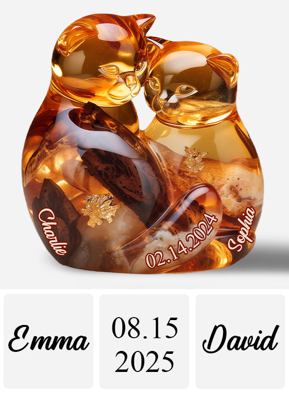 Für immer Liebe – Personalisierte Acrylplakette in individueller Form für Paare