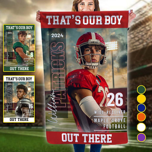 Das ist mein Junge – personalisierte Fußball-Hausflagge