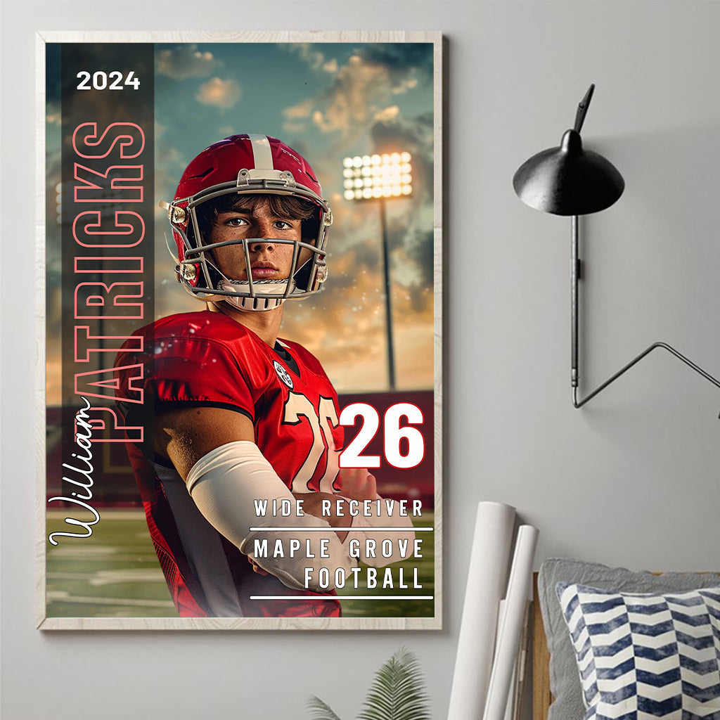 Jede Sportart, jeder Name, jede Position, jede Nummer, jedes Team... - Personalisierte Fußball-Leinwand und Poster
