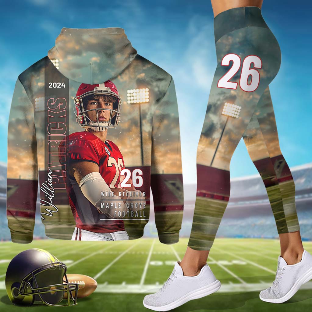 Jede Sportart, jeder Name, jede Position, jede Nummer, jedes Team... – Personalisierter Fußball-Hoodie und Leggings