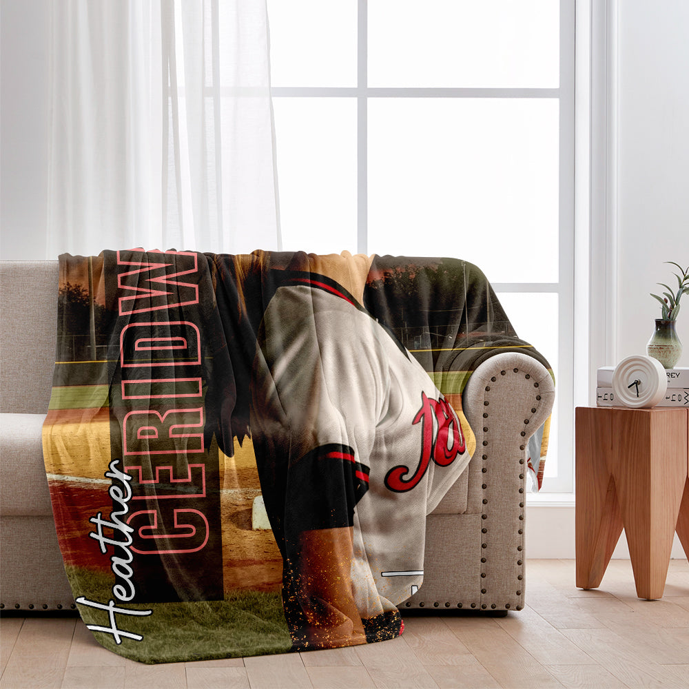 Beliebiges Foto, Name, Schule... - Personalisierte Softballdecke