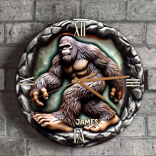 Mystical Creature - Personalized Bigfoot Wall Clock