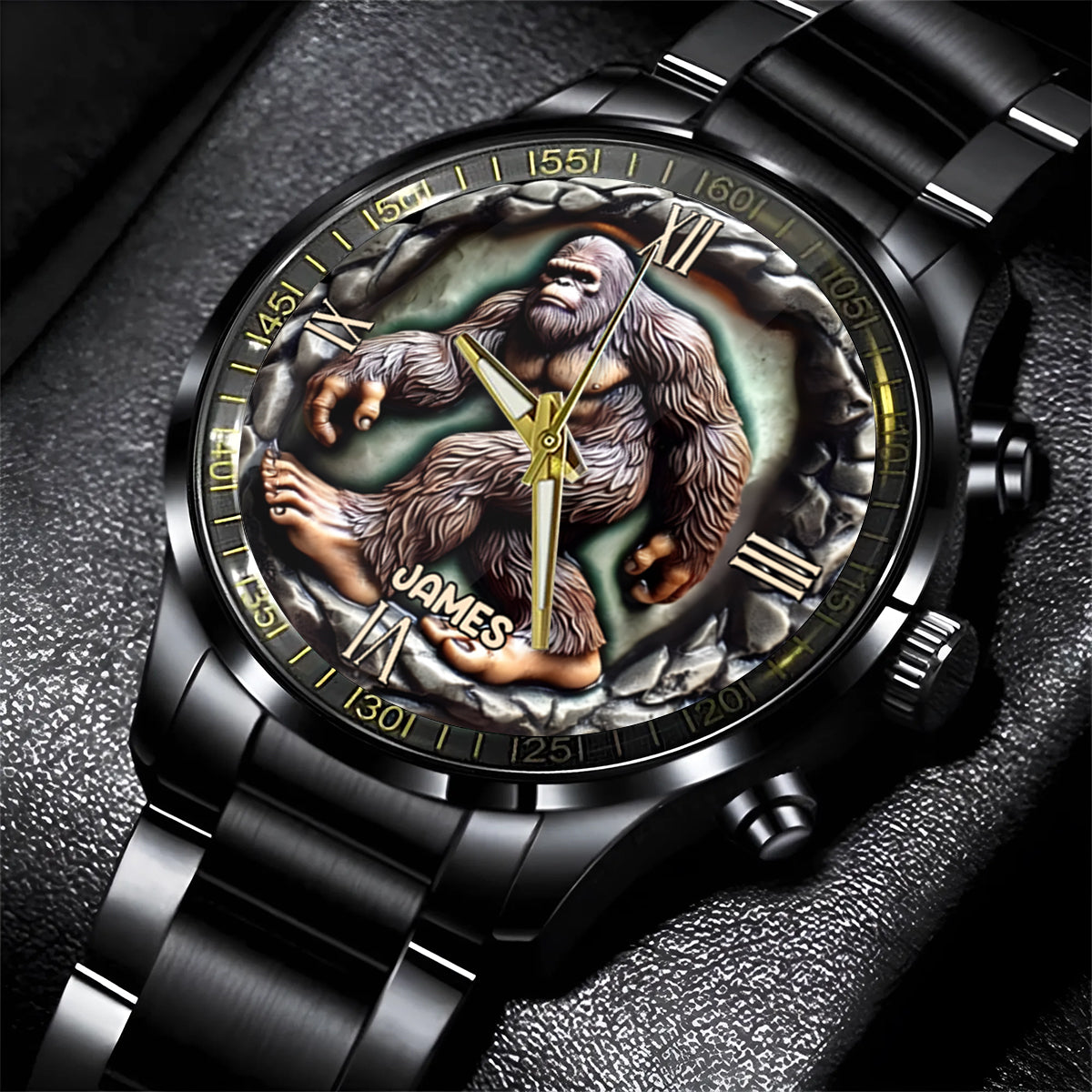 Mystische Kreatur – Personalisierte Bigfoot-Handuhr
