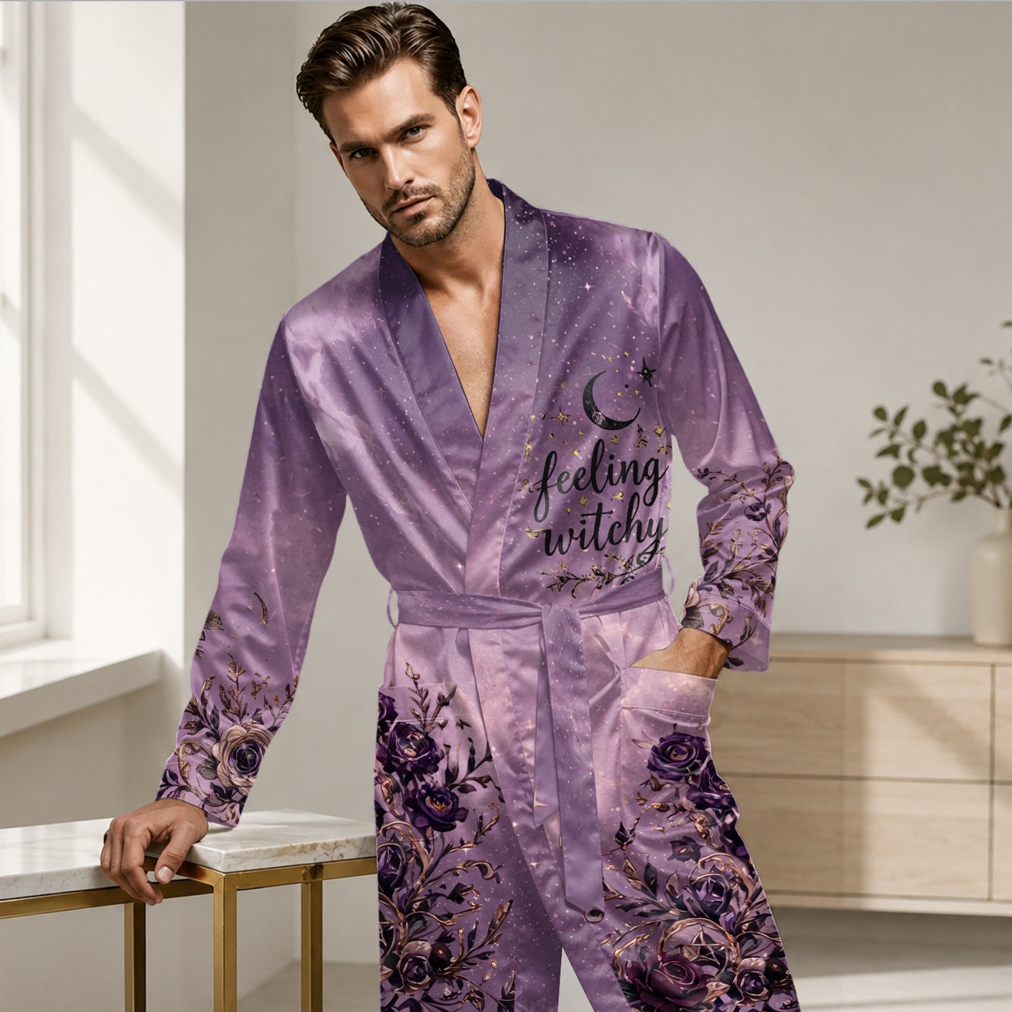 Feeling Witchy - Personalized Witch Satin Robe