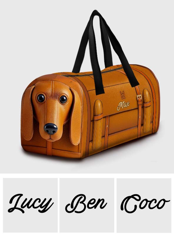 Niedlicher Dackel – personalisierte Dackel-Reisetasche