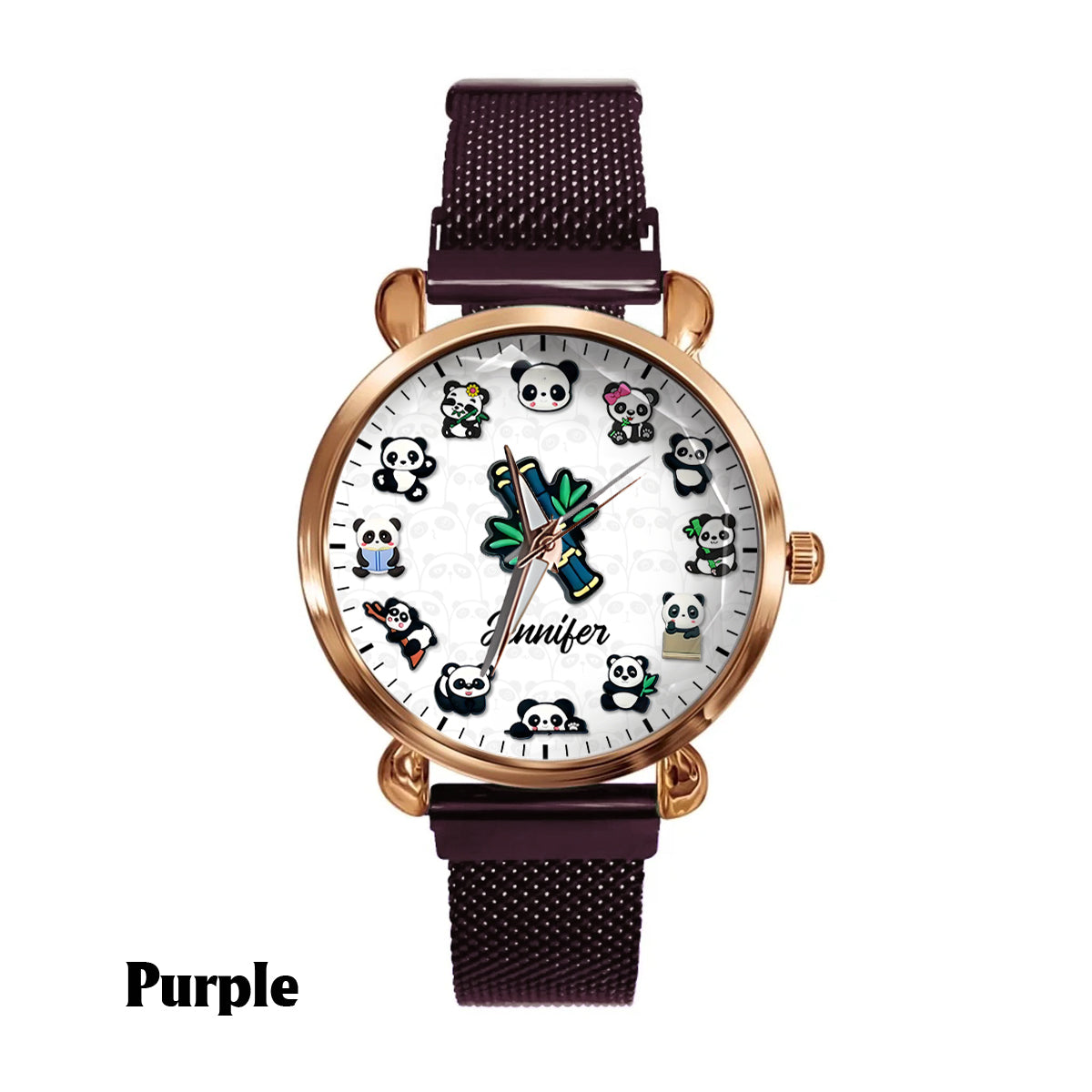 Panda-Liebhaberin – Personalisierte Panda-Liebhaberin Damen-Handuhr 