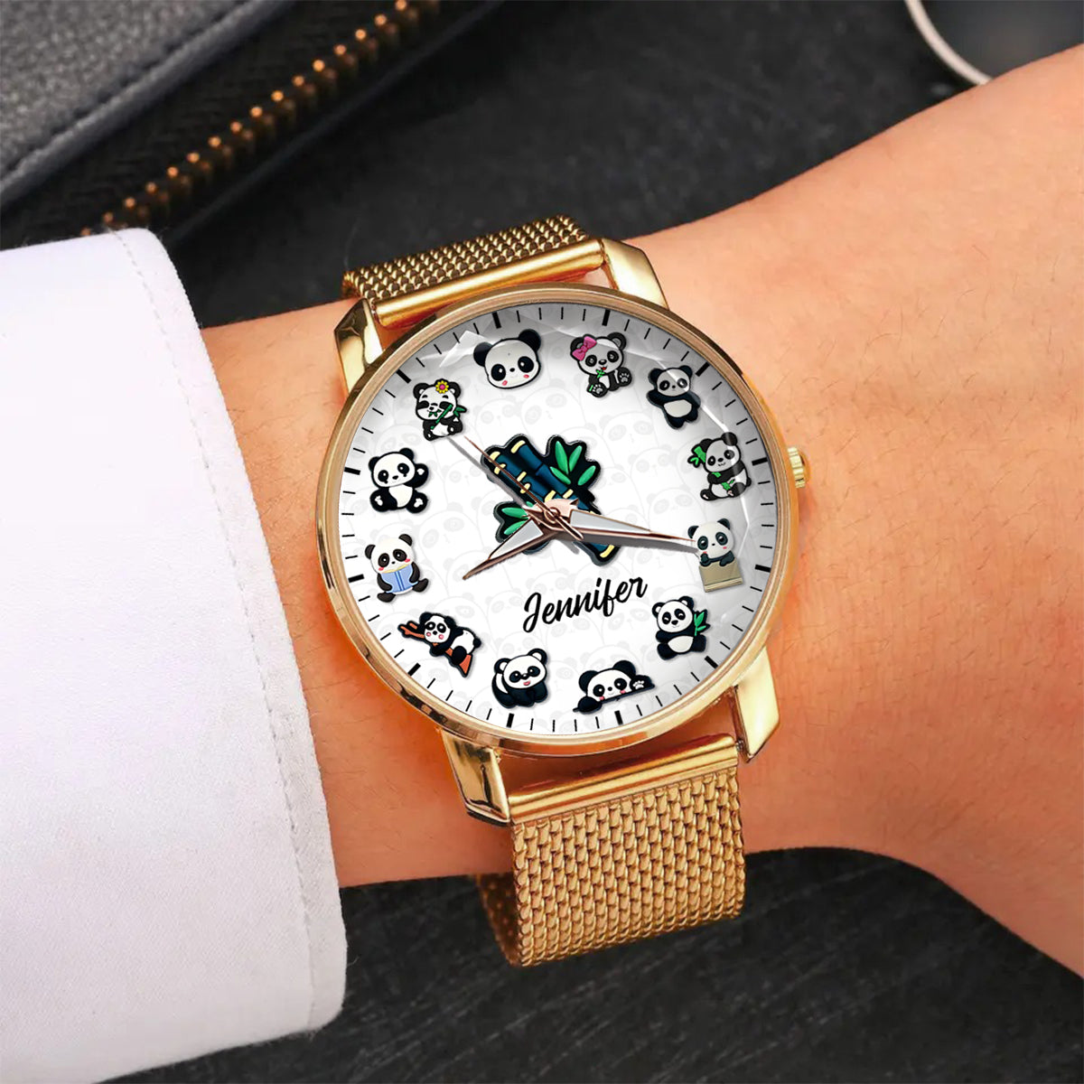 Panda-Liebhaberin – Personalisierte Panda-Liebhaberin Damen-Handuhr 