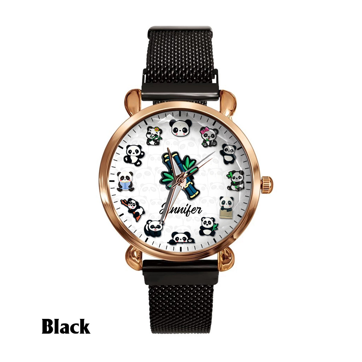 Panda-Liebhaberin – Personalisierte Panda-Liebhaberin Damen-Handuhr 
