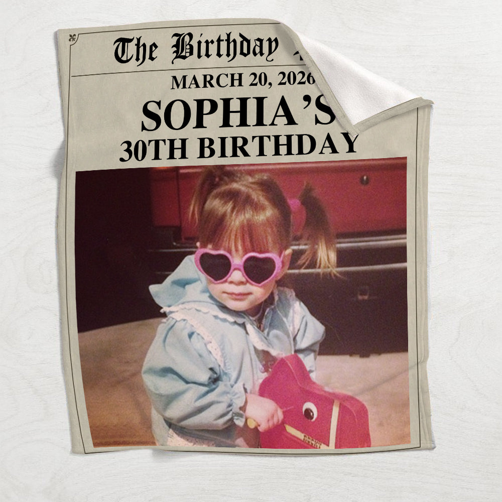Happy Birthday - Personalized Birthday Blanket