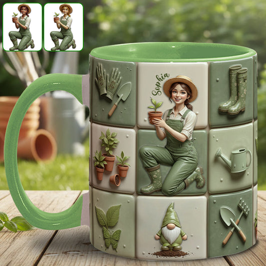 Love Gardening Green Thumbs - Personalized Gardening Accent Mug