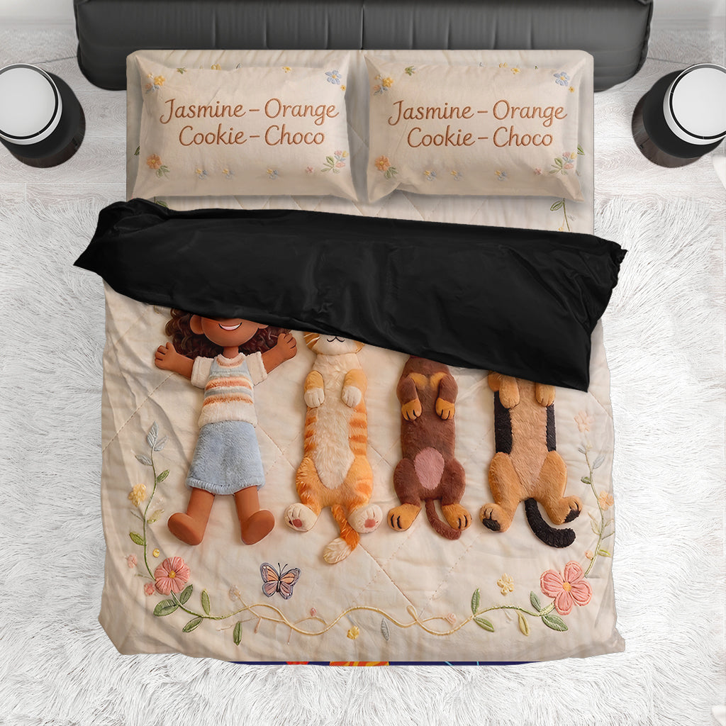 Upload Photo With Pets - Personalized Dog Bedding Set