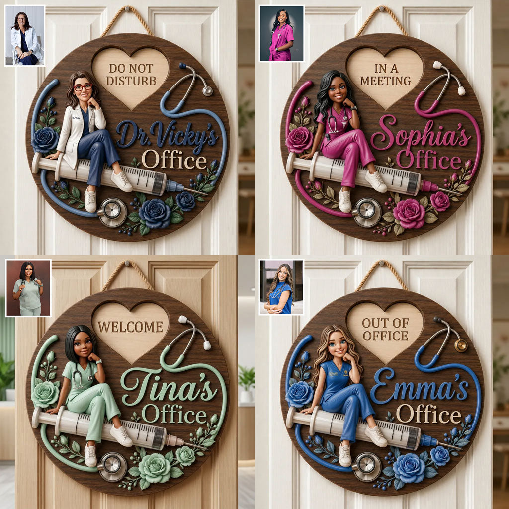 My Office - Personalized Nurse Spinner Sign Custom Shape