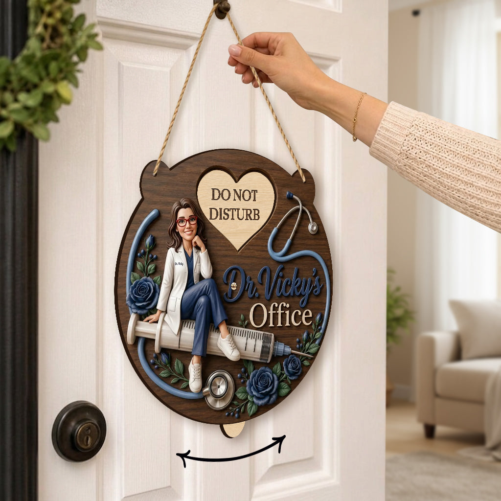 My Office - Personalized Nurse Spinner Sign Custom Shape