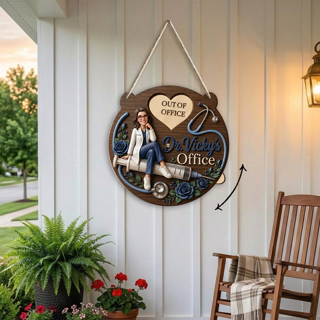 My Office - Personalized Nurse Spinner Sign Custom Shape
