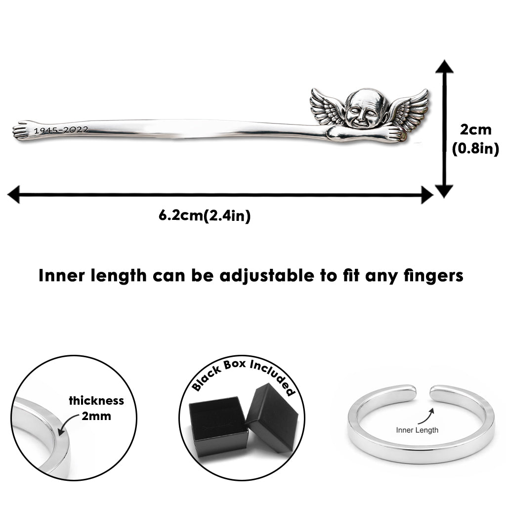 I Will Carry You With Me Until We See Again - Personalized Dog Adjustable Shaped Ring