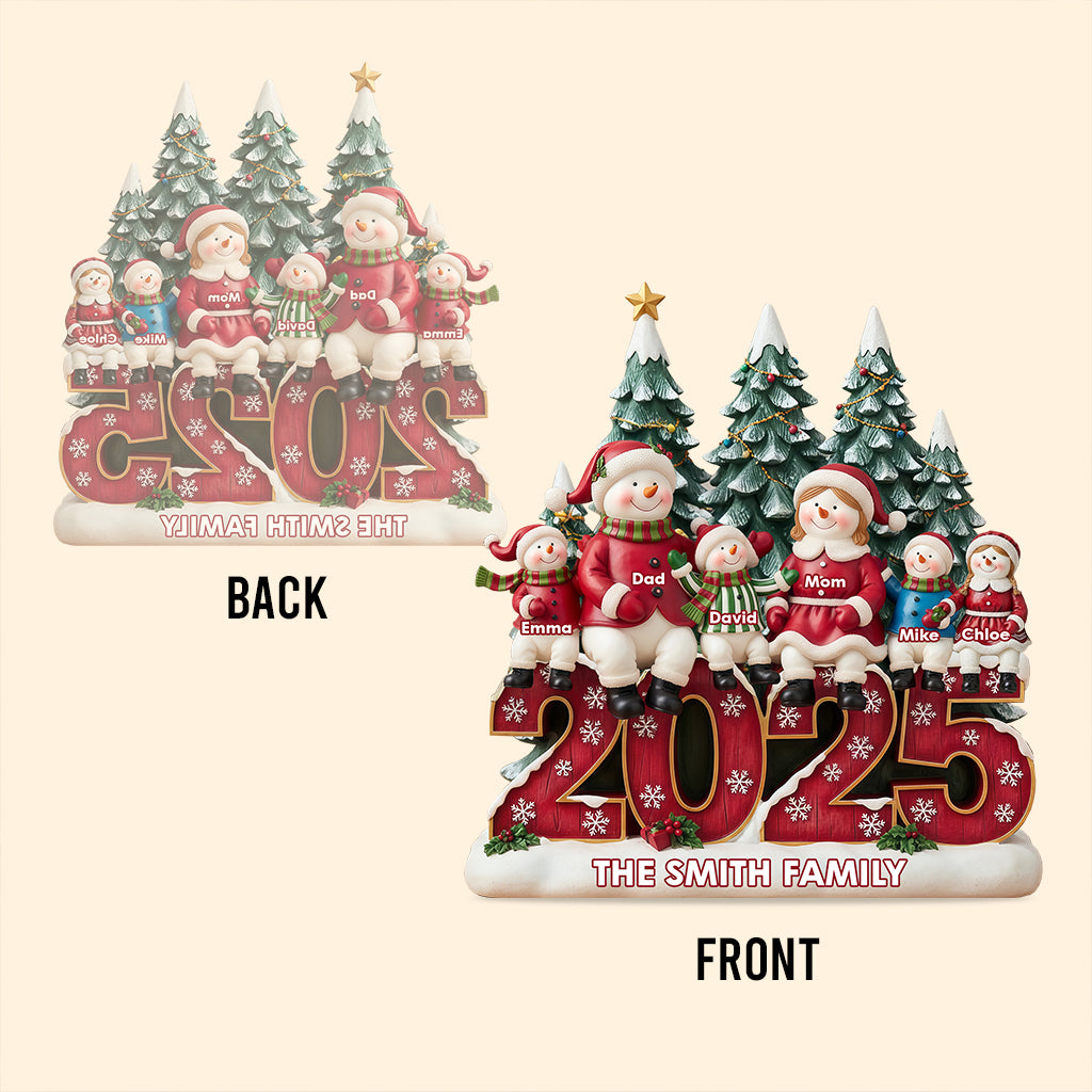 Happy Family - Personalized Family Custom Shaped Acrylic Plaque