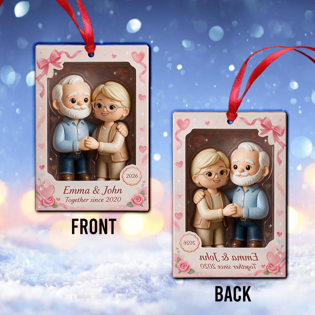 Custom Photo Romantic Love - Personalized Couple Ornament
