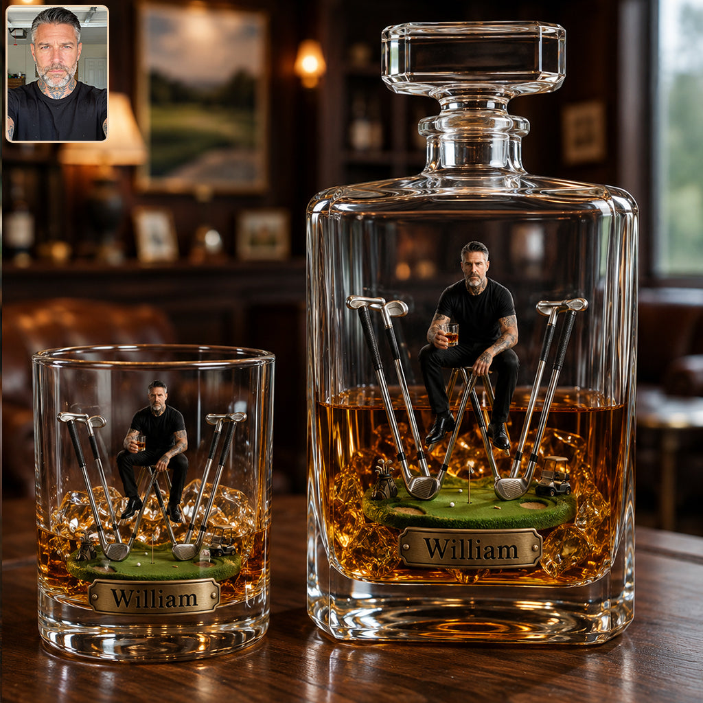 Personalisierter Golf Whiskey Dekanter für Golf-Liebhaber