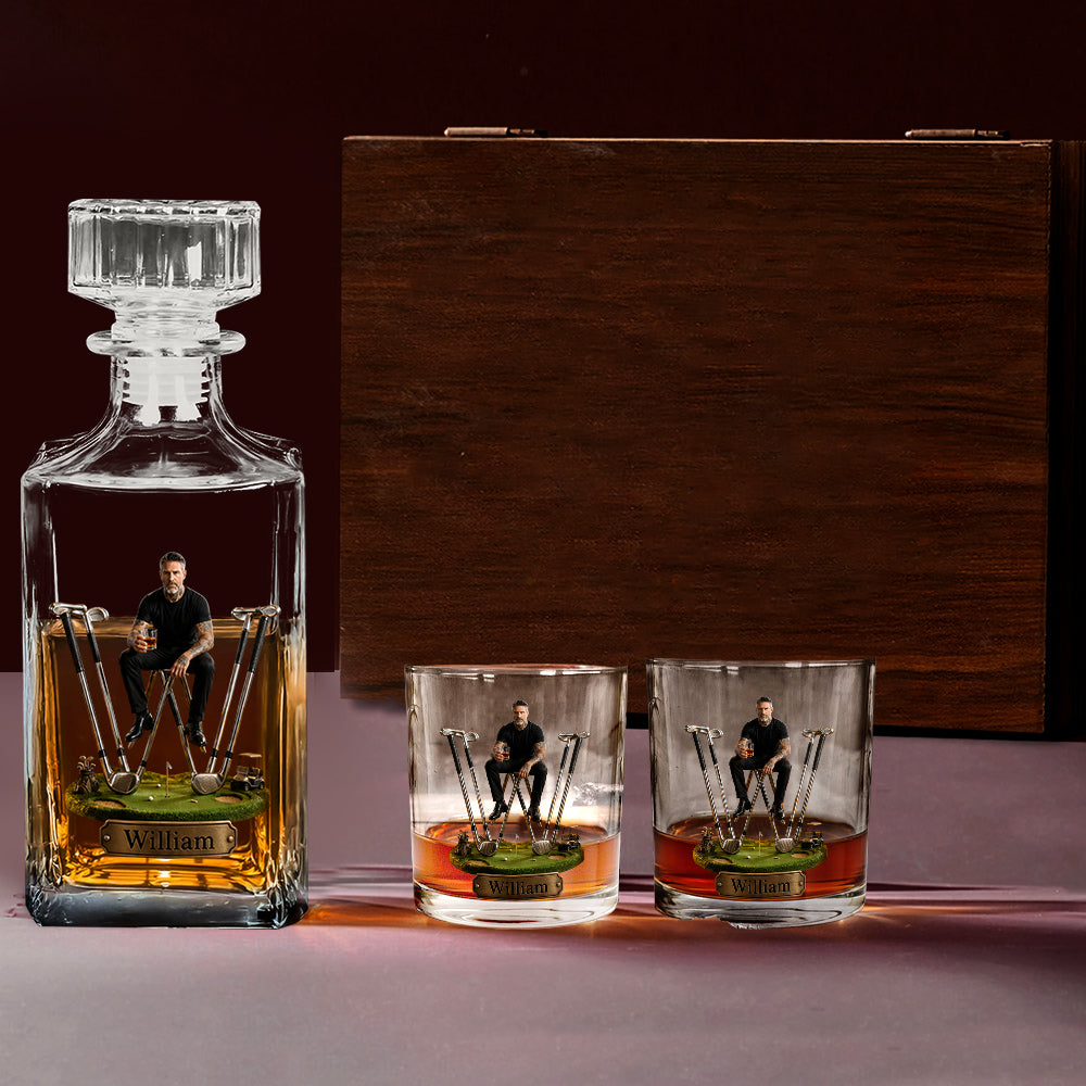 Personalisierter Golf Whiskey Dekanter für Golf-Liebhaber