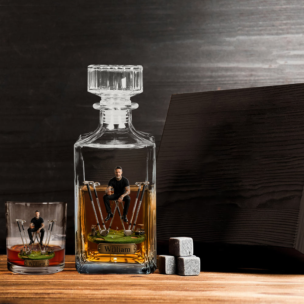 Personalisierter Golf Whiskey Dekanter für Golf-Liebhaber