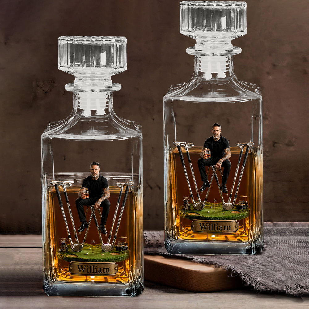 Personalisierter Golf Whiskey Dekanter für Golf-Liebhaber