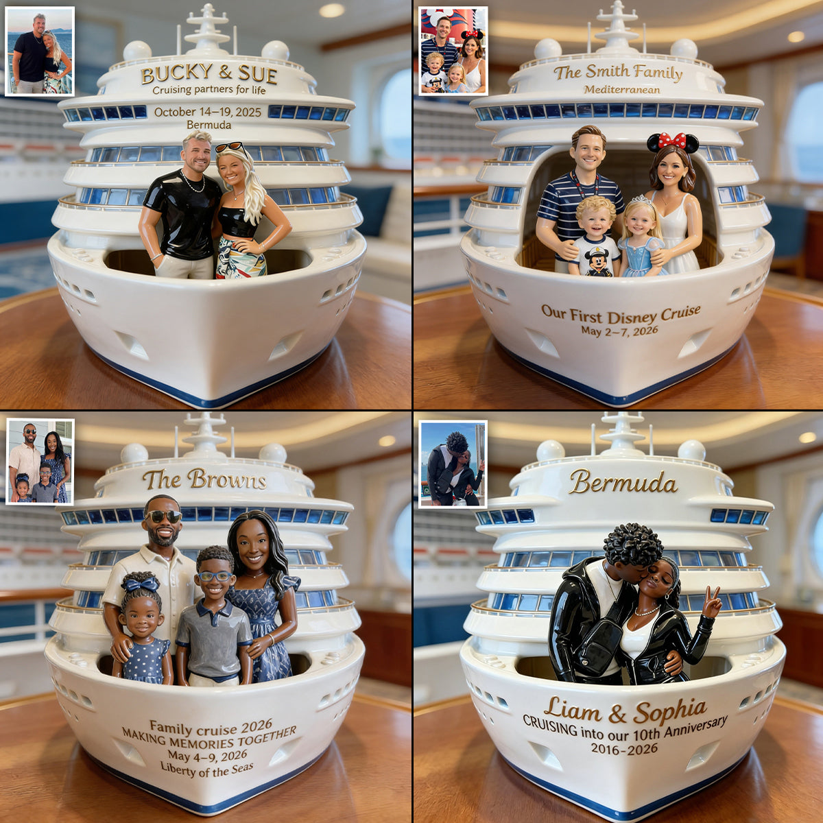 Cruise Memory - Personalisierte Kreuzfahrt Acrylplakette in Sonderform