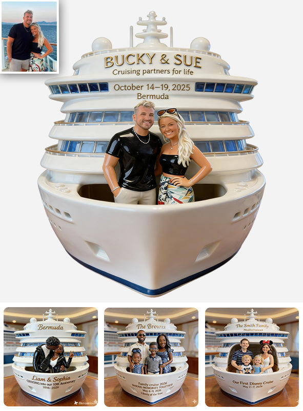 Cruise Memory - Personalisierte Kreuzfahrt Acrylplakette in Sonderform