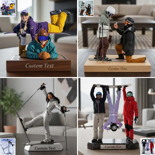 Skifahren macht mich glücklich – personalisierte, individuell geformte Acrylplakette mit Skimotiv