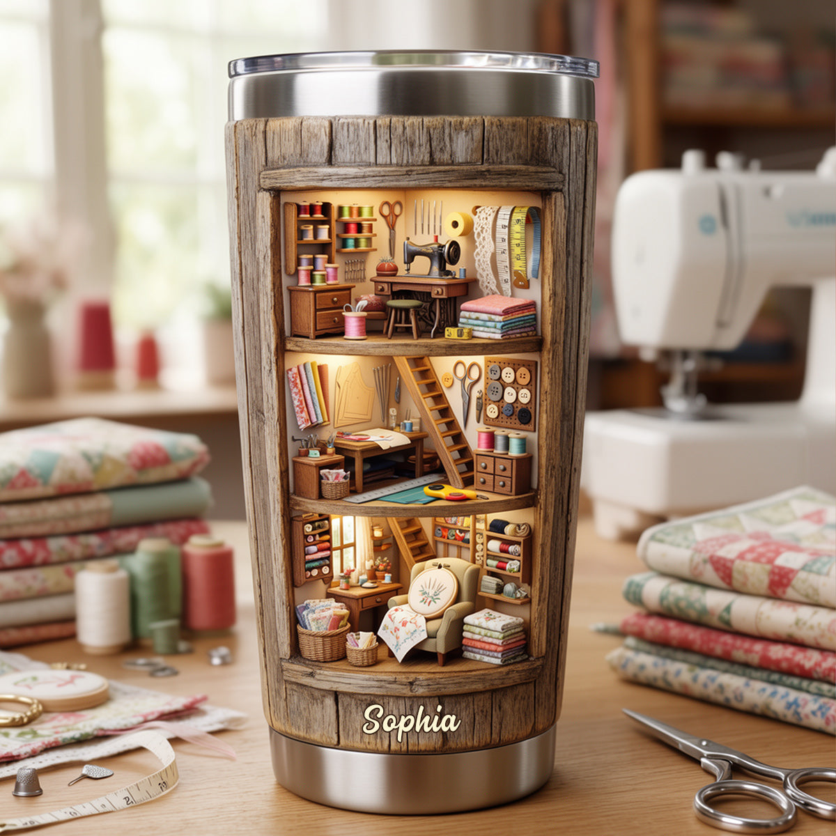 Love Sewing - Personalized Sewing Tumbler