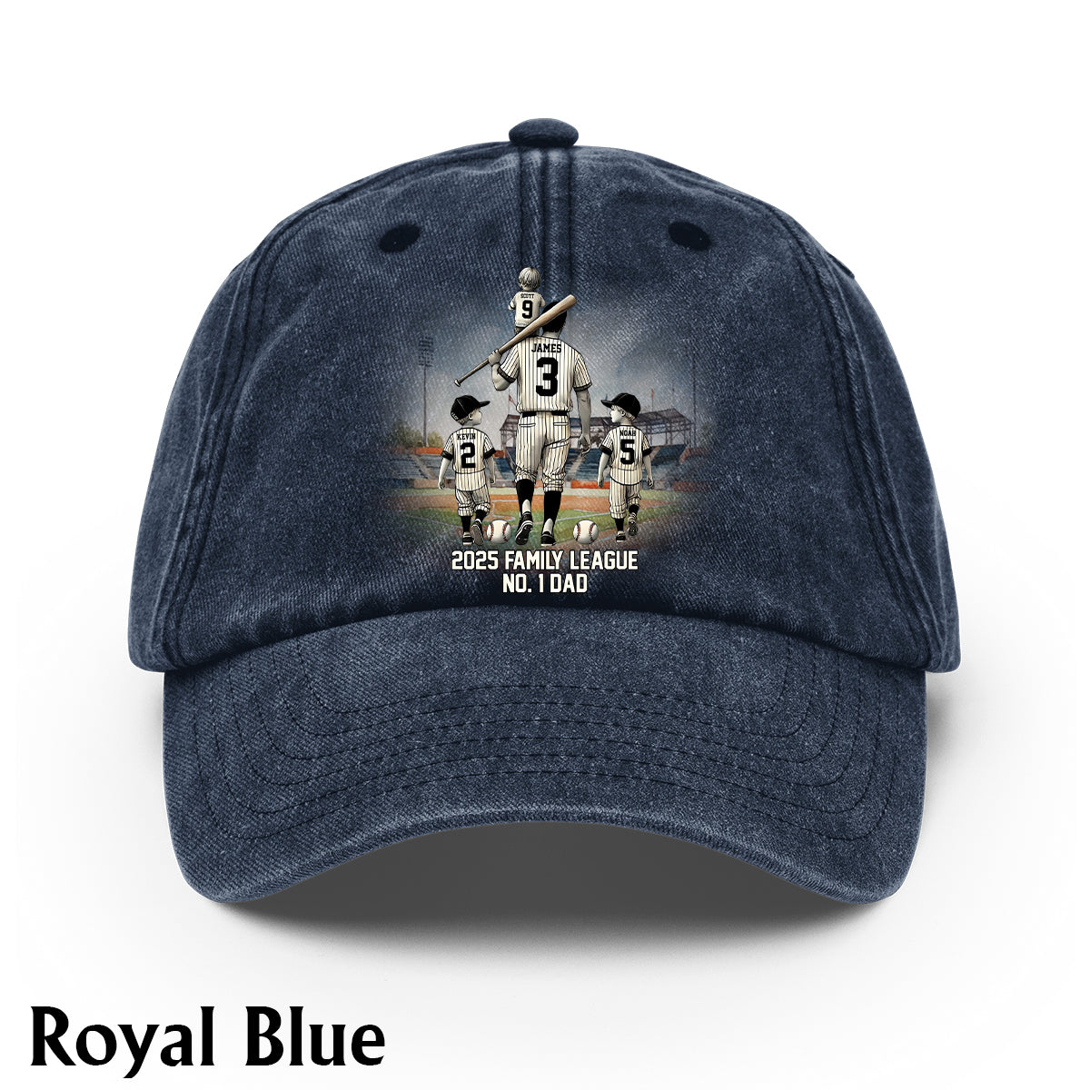 Family League - Personalized Father Washed Denim Cap