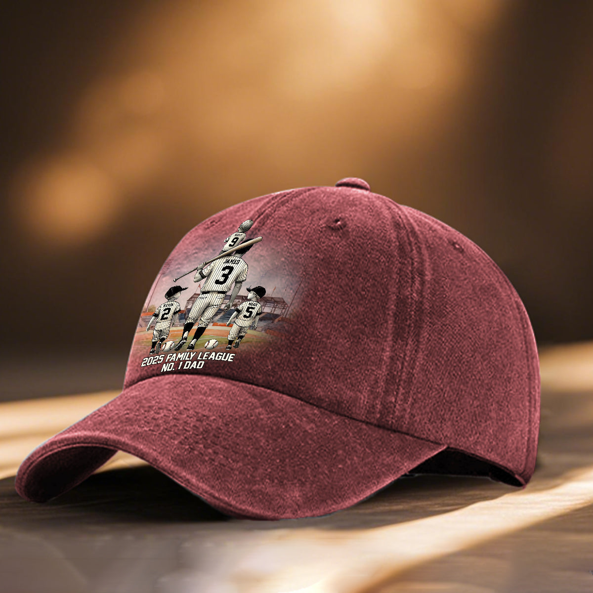 Family League - Personalized Father Washed Denim Cap