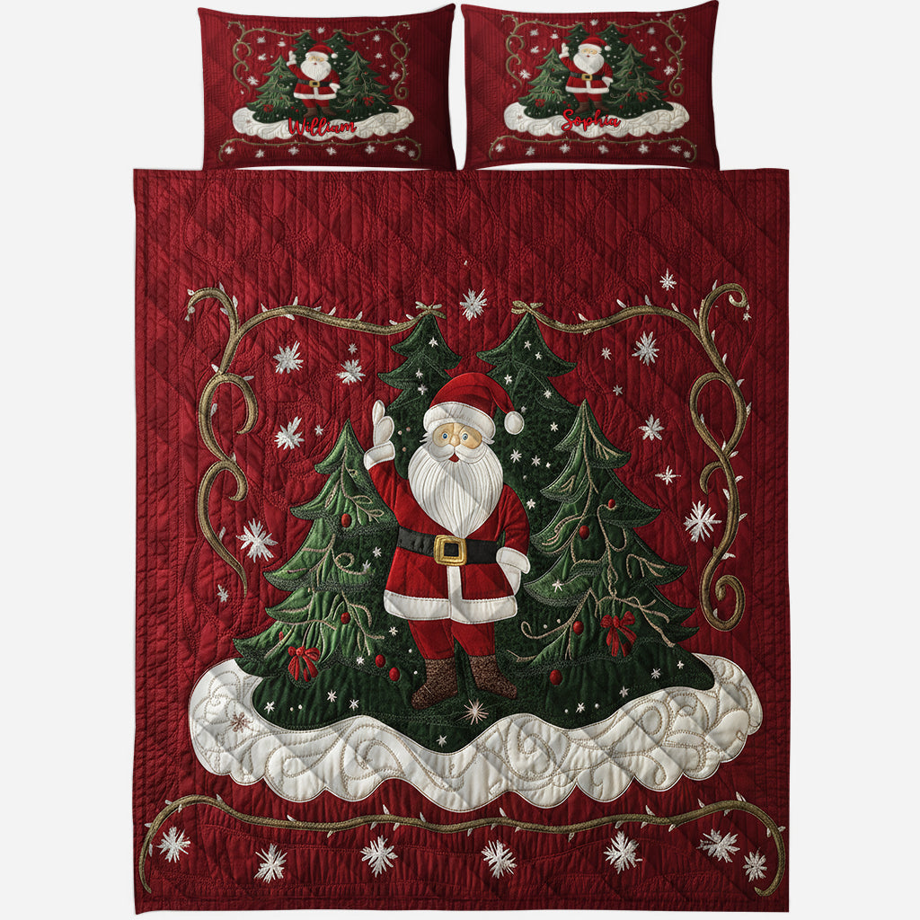 Frohe Weihnachten – Personalisiertes Weihnachtsquilt-Set