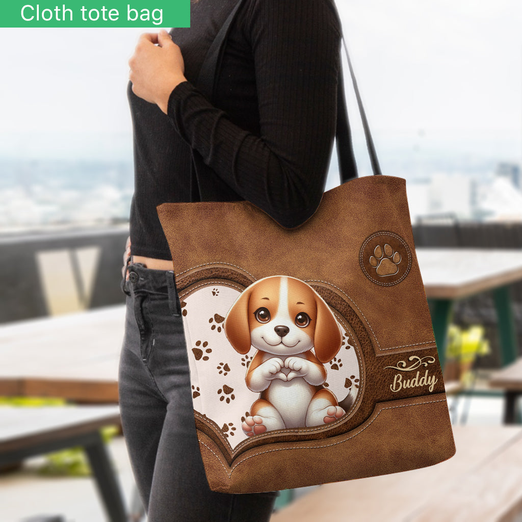 Cute Lovely Dogs - Personalized Dog Tote Bag